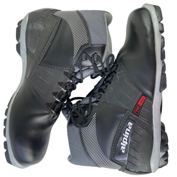 Alpina TR 20 Mens 41 EU Cross Country Ski Boots Black Lace Up EUC M 8.5 W 9.5 main image 9